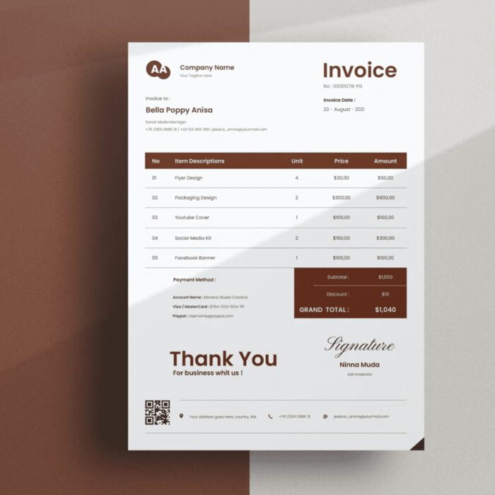 Invoice & Receipt Design